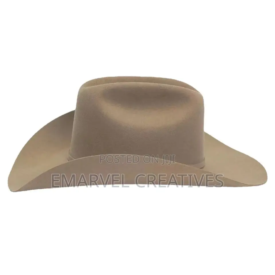 Hard Cowboy Hat Women Men Casual Felt Cowgirl Hat