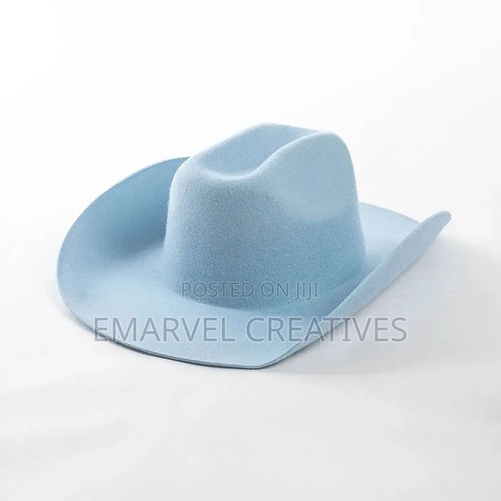 Hard Cowboy Hat Women Men Casual Felt Cowgirl Hat
