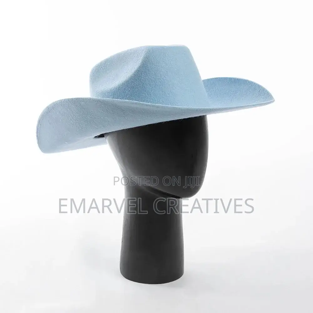 Hard Cowboy Hat Women Men Casual Felt Cowgirl Hat