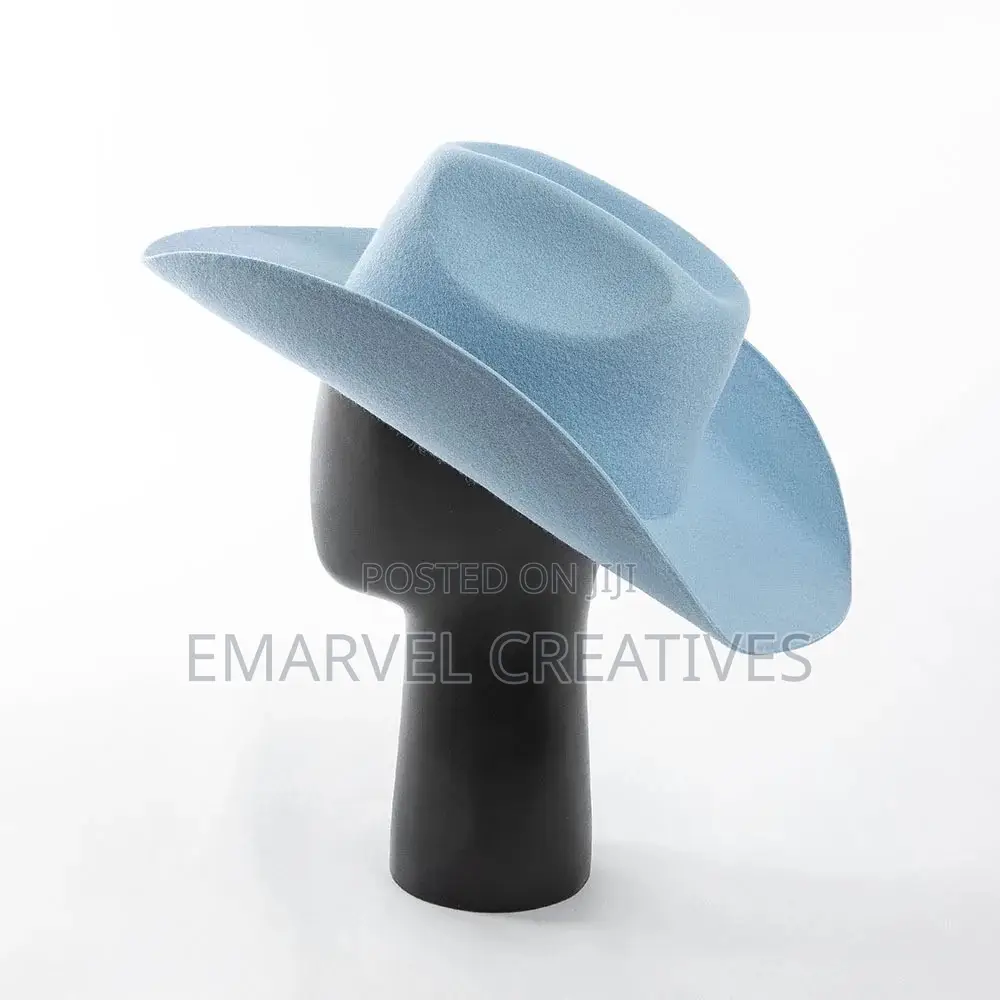 Hard Cowboy Hat Women Men Casual Felt Cowgirl Hat