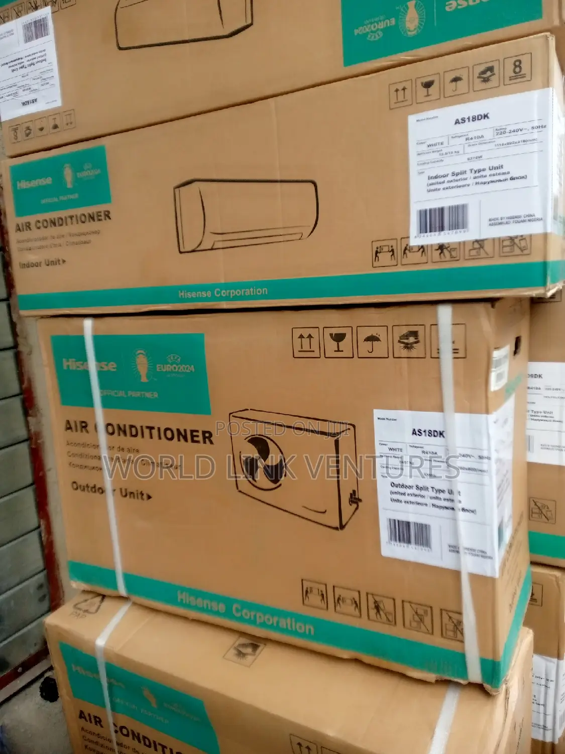 Hisense Inverter Air Conditioner As18dk 2hp Split Unit % Coper.