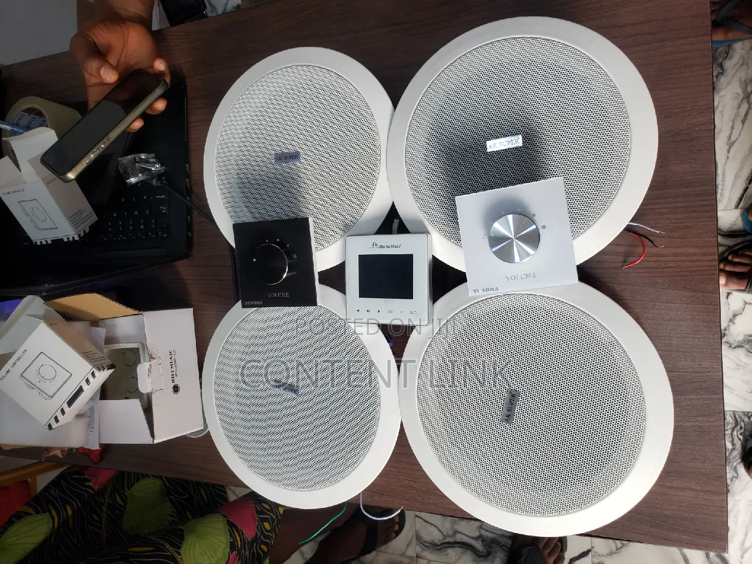 4 Inches Inwall Amplifier/2control/4in1ceiling/Pop Speakers