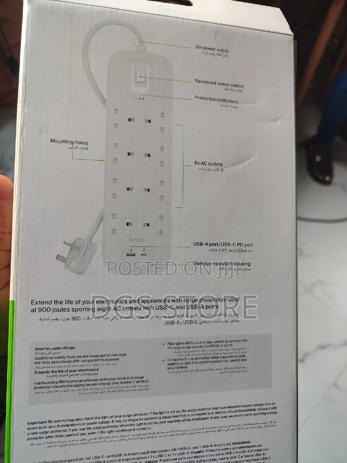 Belkin Surge Protector With Usb C Usb a Port 8outlet Usb C A