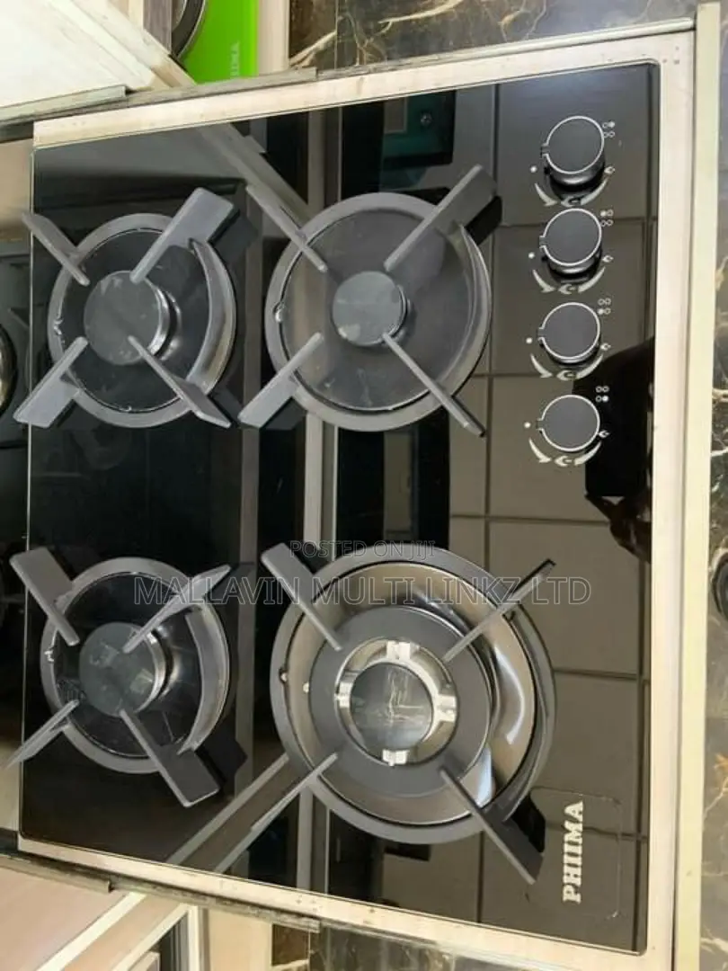 Phiima 4 Burner Gas Cooker - Black