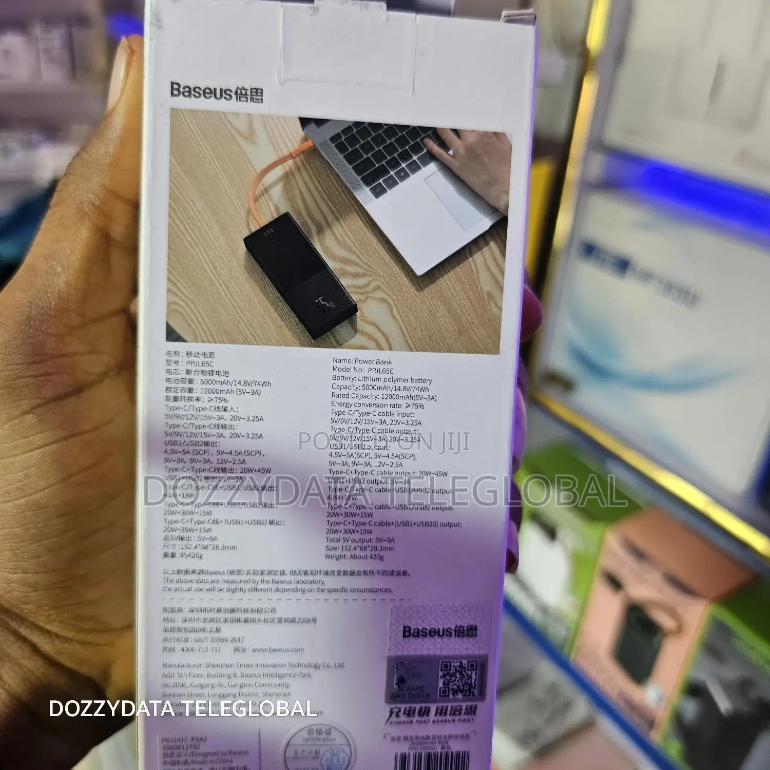 Baseus Elf 65w 20000mah Power Bank