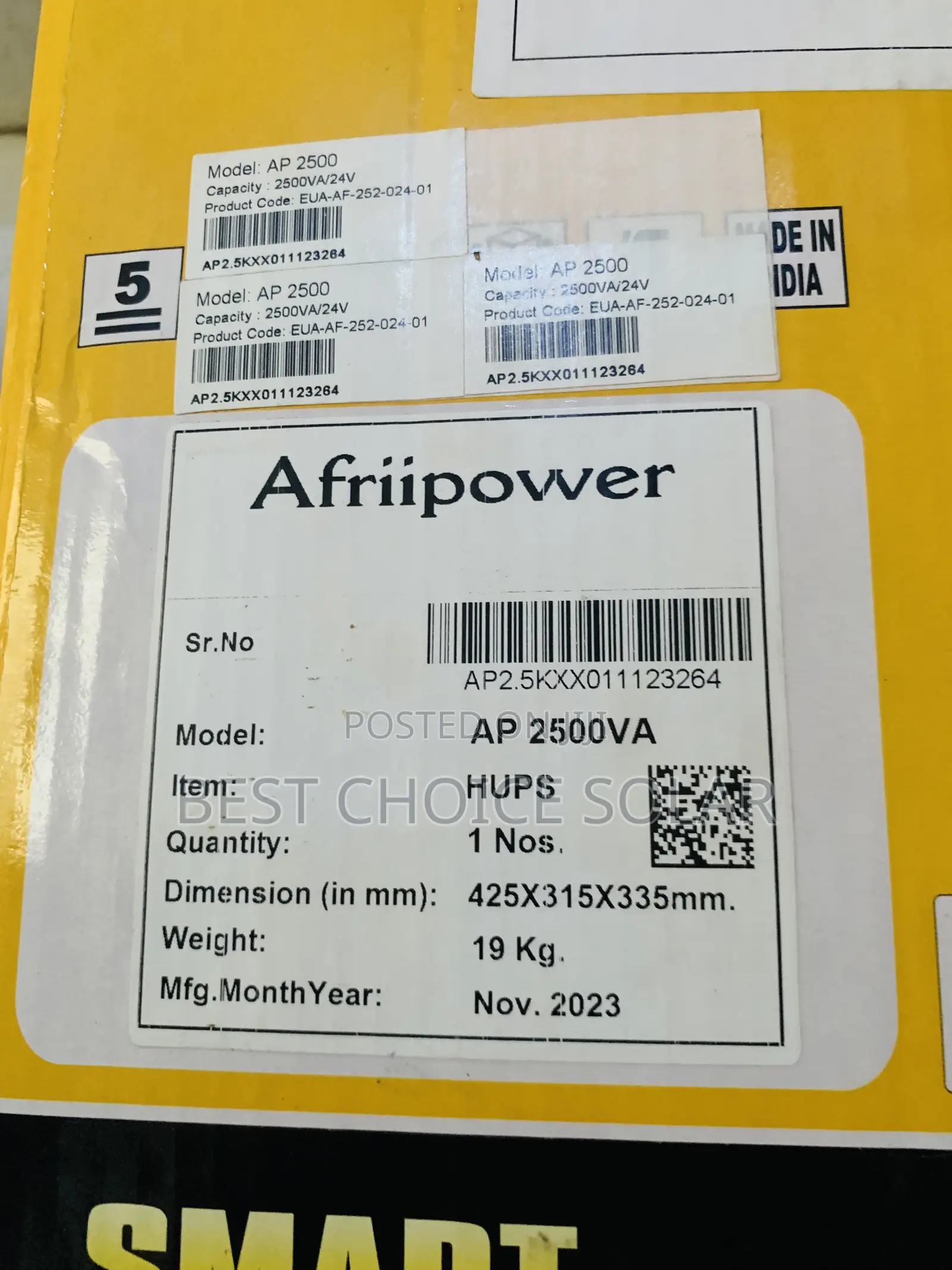 2.5kva 24v Afrii Power Inverter Made in India