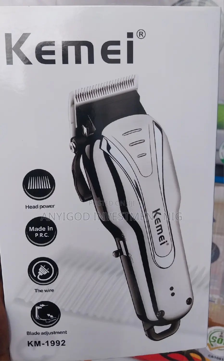 Kemei Rechargeable Hair Clipper With Led Battery Display