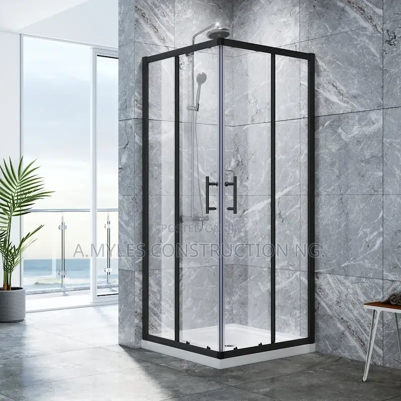 Elegant Black Shower Cubicles