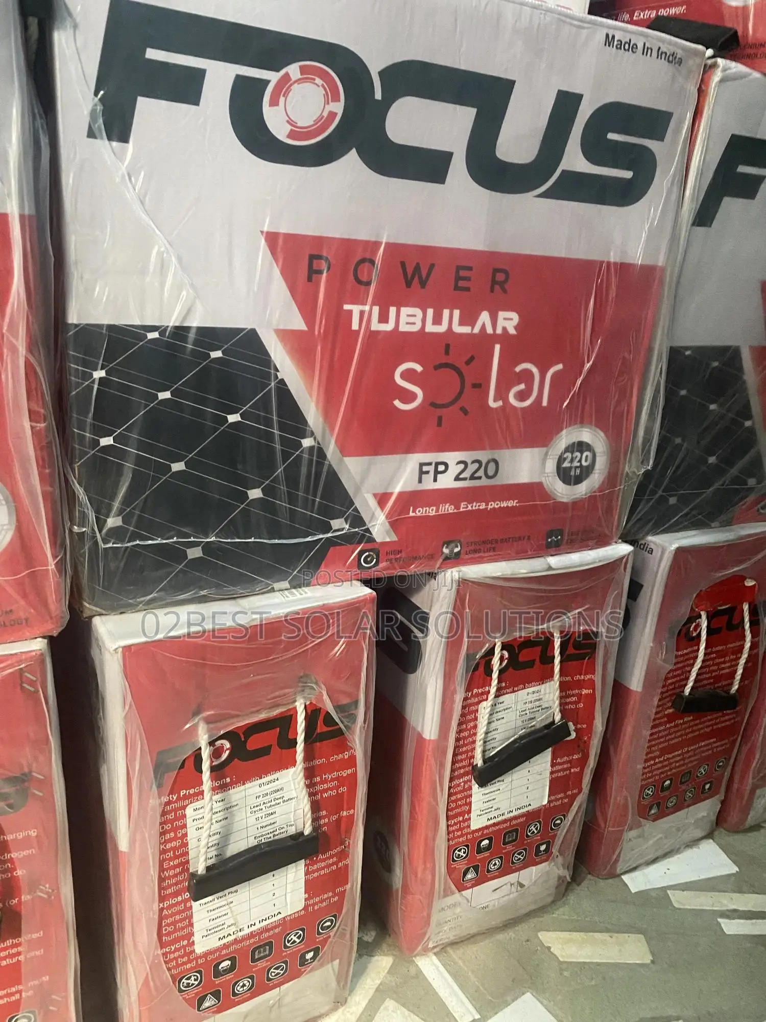 Focus Tall Tubular Battery 220amps