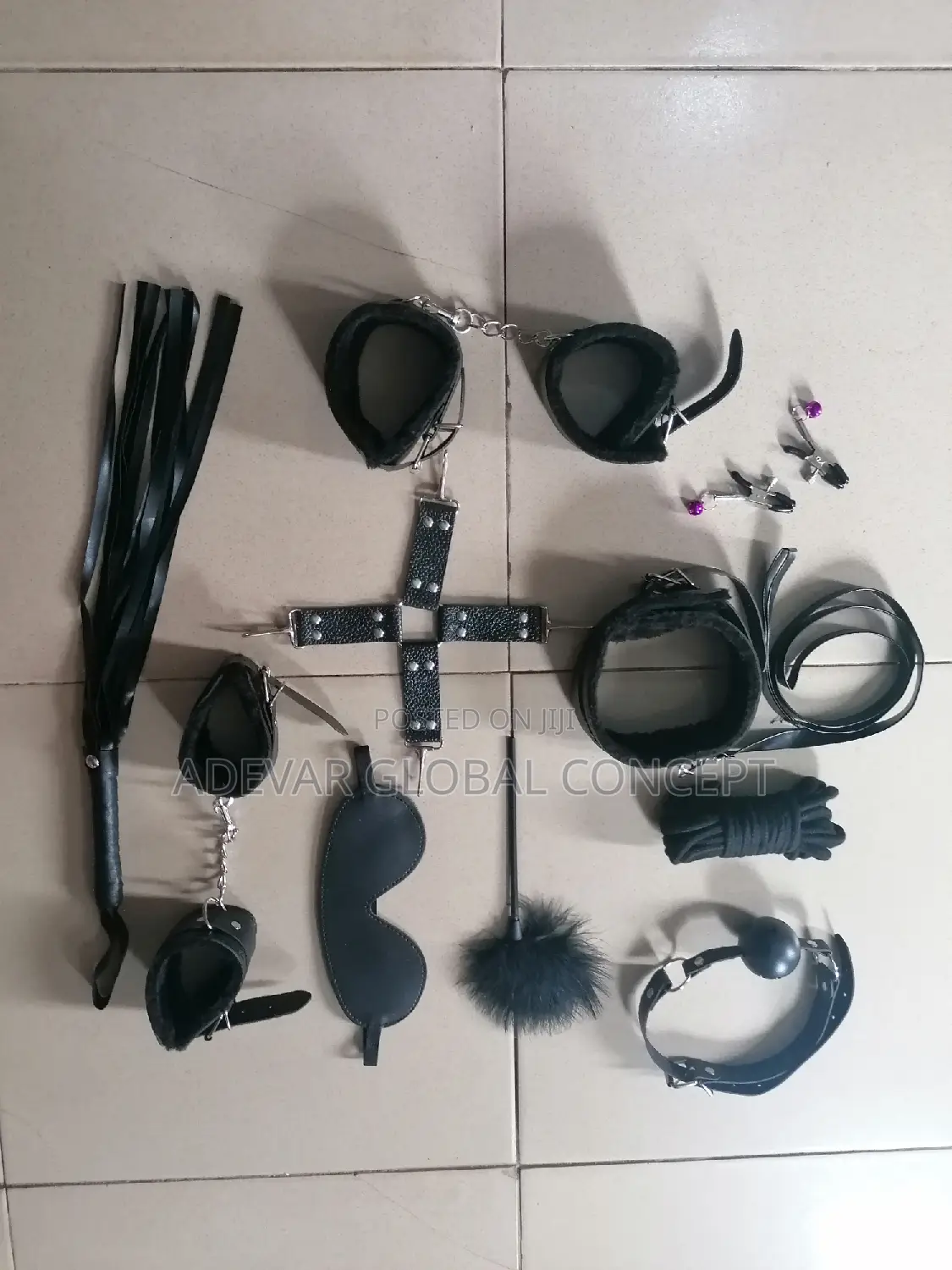 10 Pieces BDSM Kits Adult Sex Toys Cuffs Gag Blind Women Sex Toys
