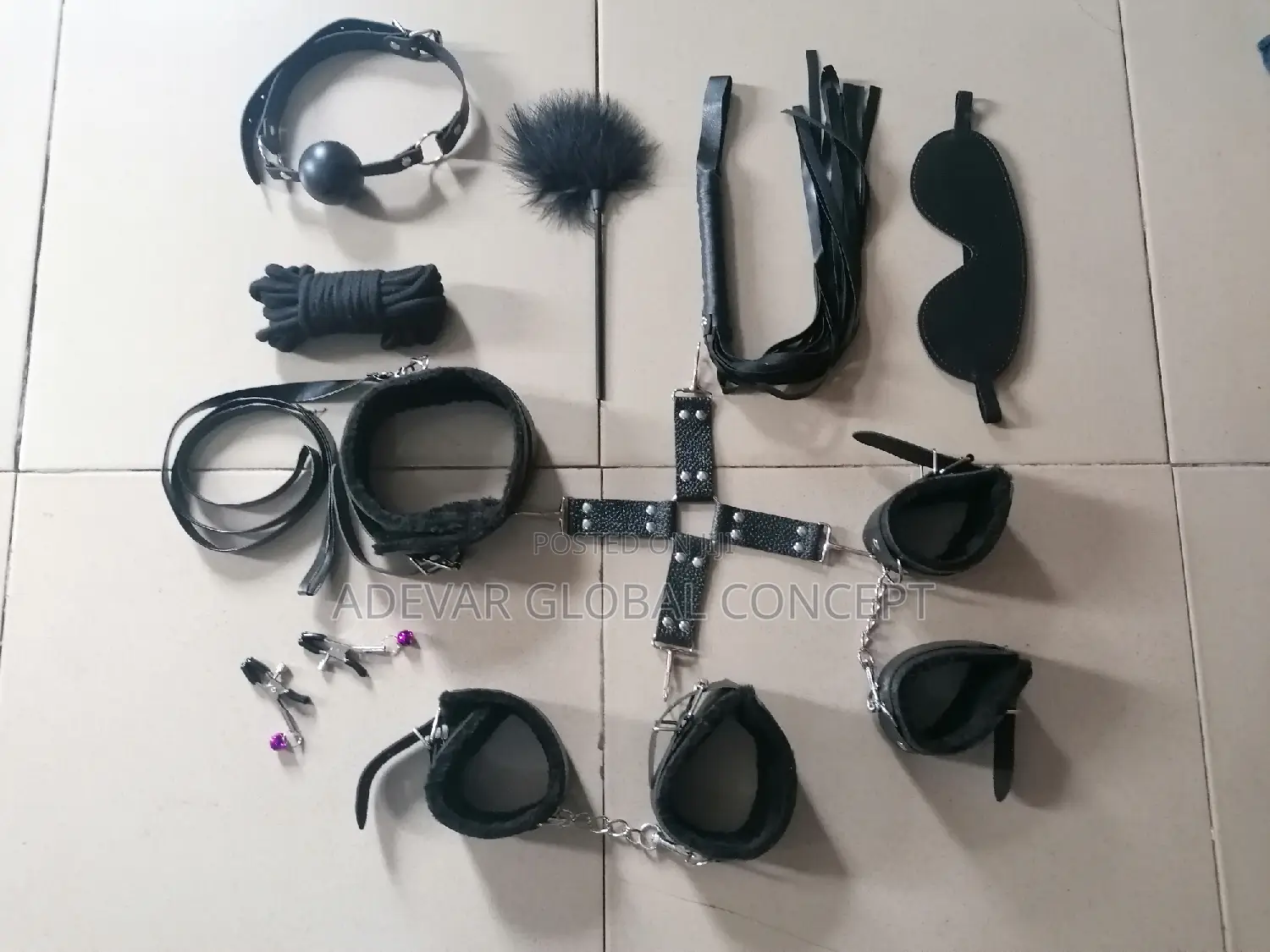 10 Pieces BDSM Kits Adult Sex Toys Cuffs Gag Blind Women Sex Toys