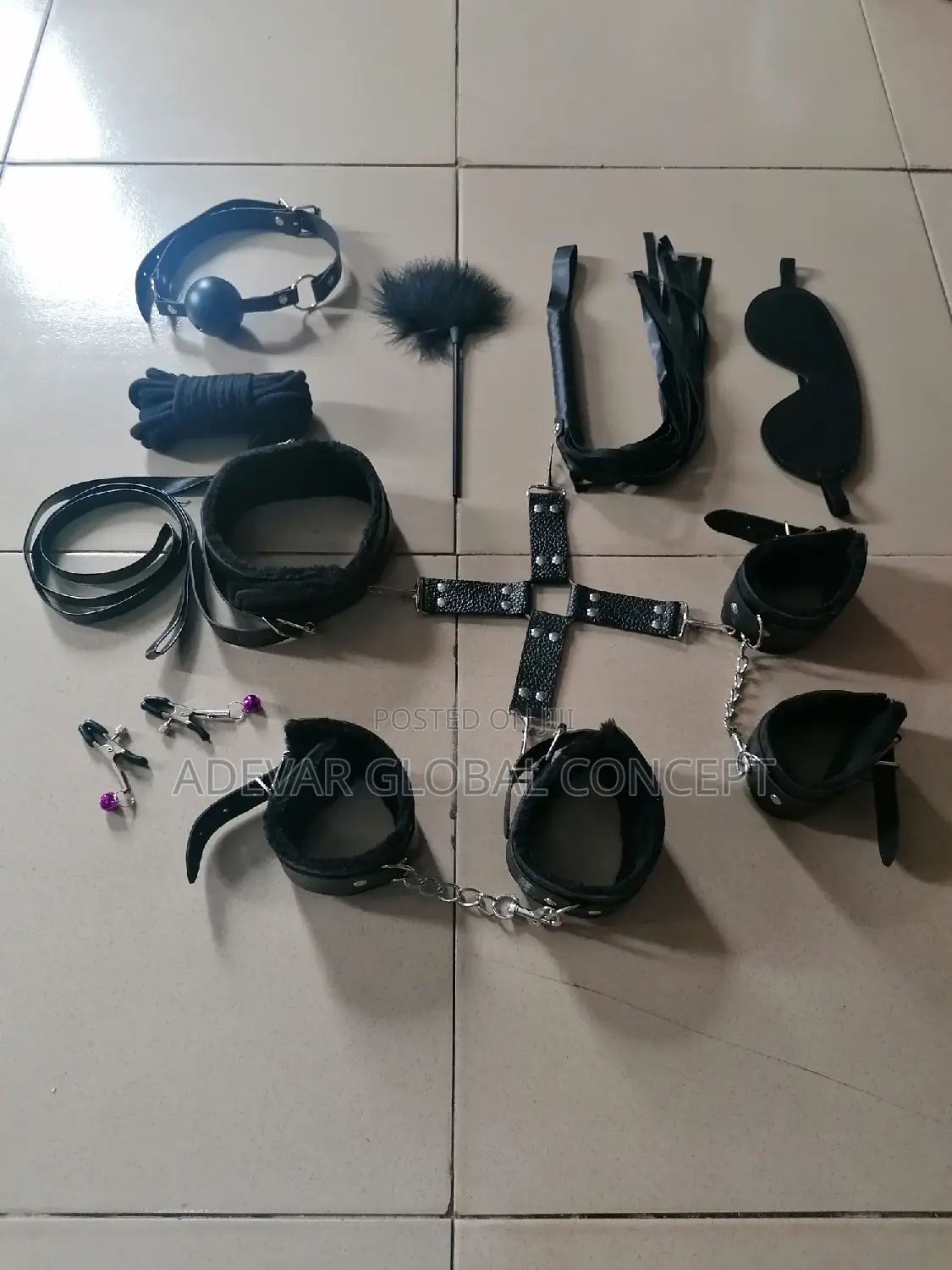 10 Pieces BDSM Kits Adult Sex Toys Cuffs Gag Blind Women Sex Toys