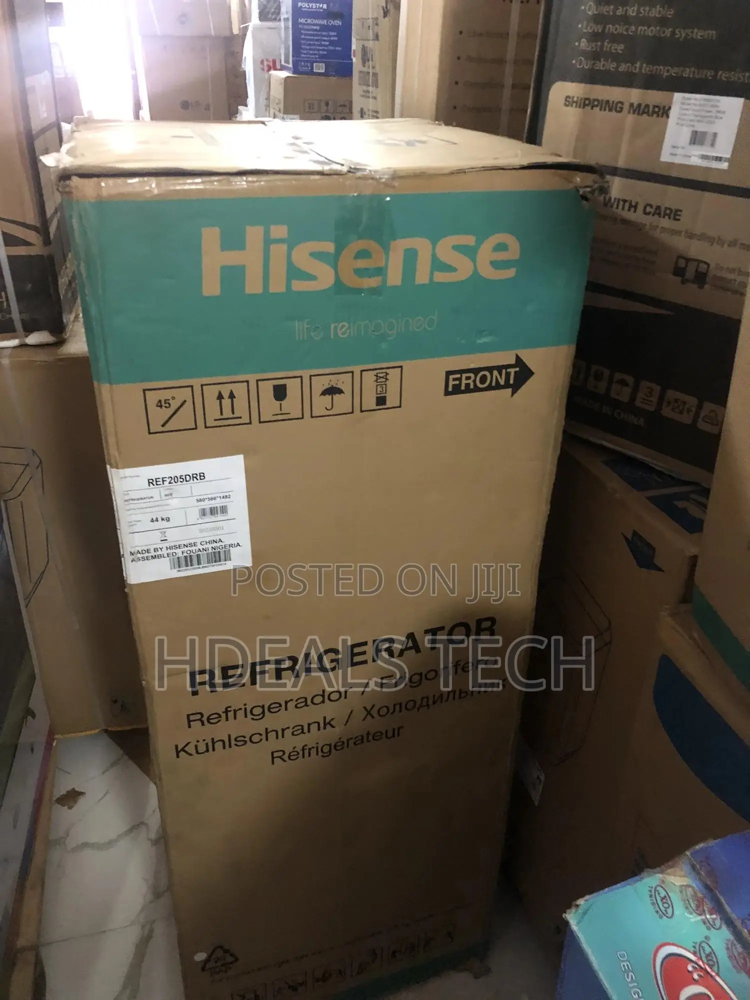 The New Hisense Refrigerator 204L With Water Depenser.