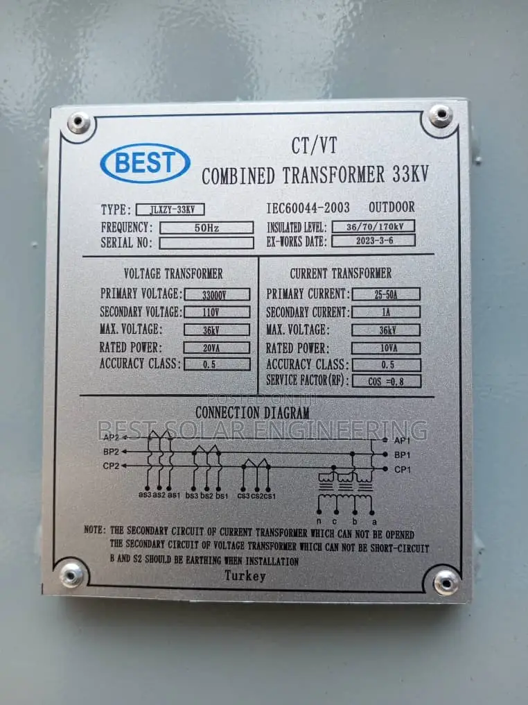 33kv Combined Transformer (CT-VT/CT-PT) Unit