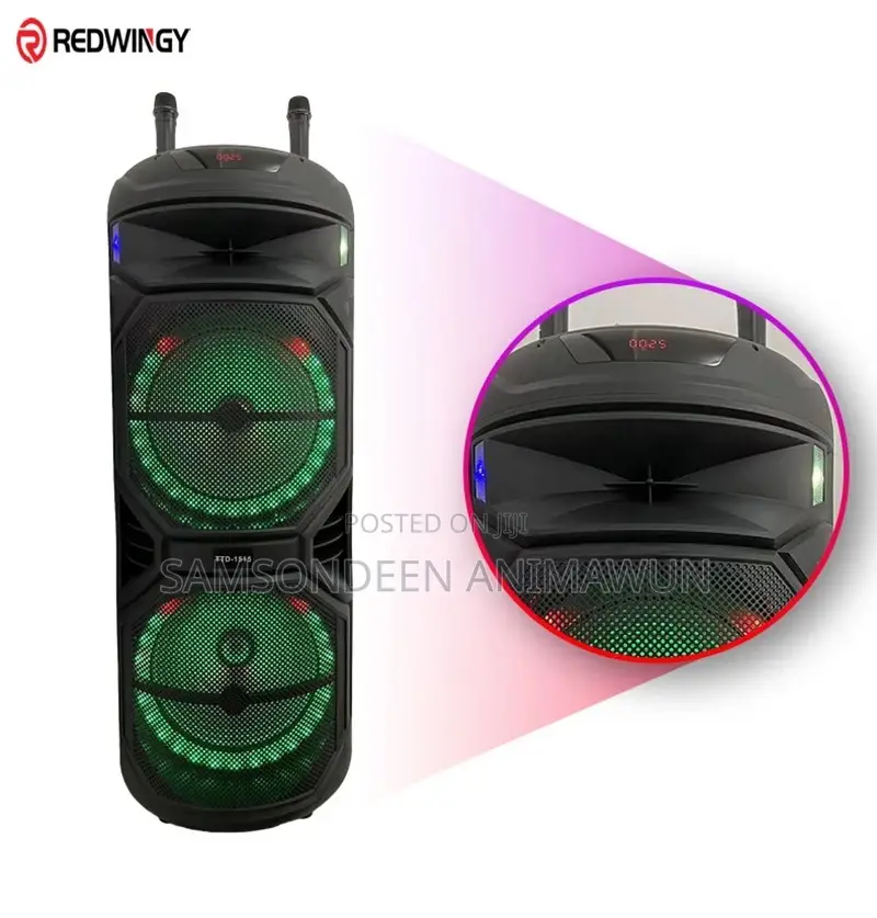 Dual 15inch Active Speaker With 2 Mic