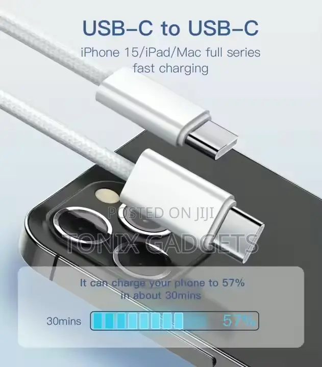 65W USB C to USB C Fast 1M Cable
