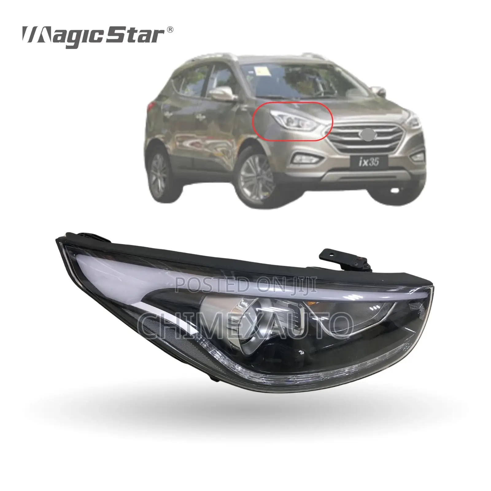 For 2014 Headlight Right Side LED for Hyundai IX35/Tucson