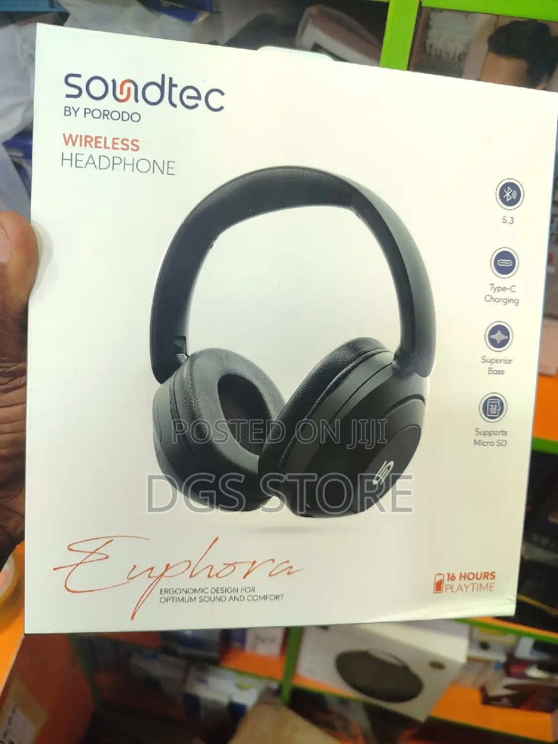 Porodo Soundtec Eupohra Bluetooth Headphone 