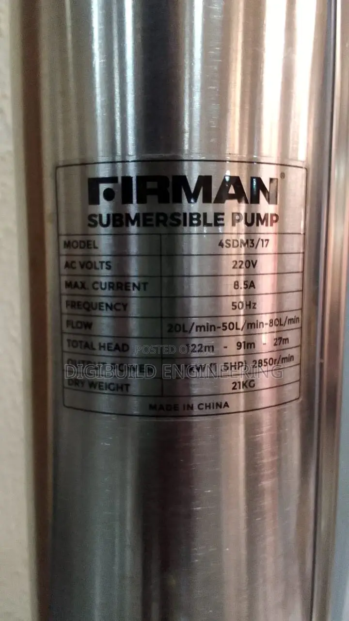 1.5hp Firman Submersible Pump