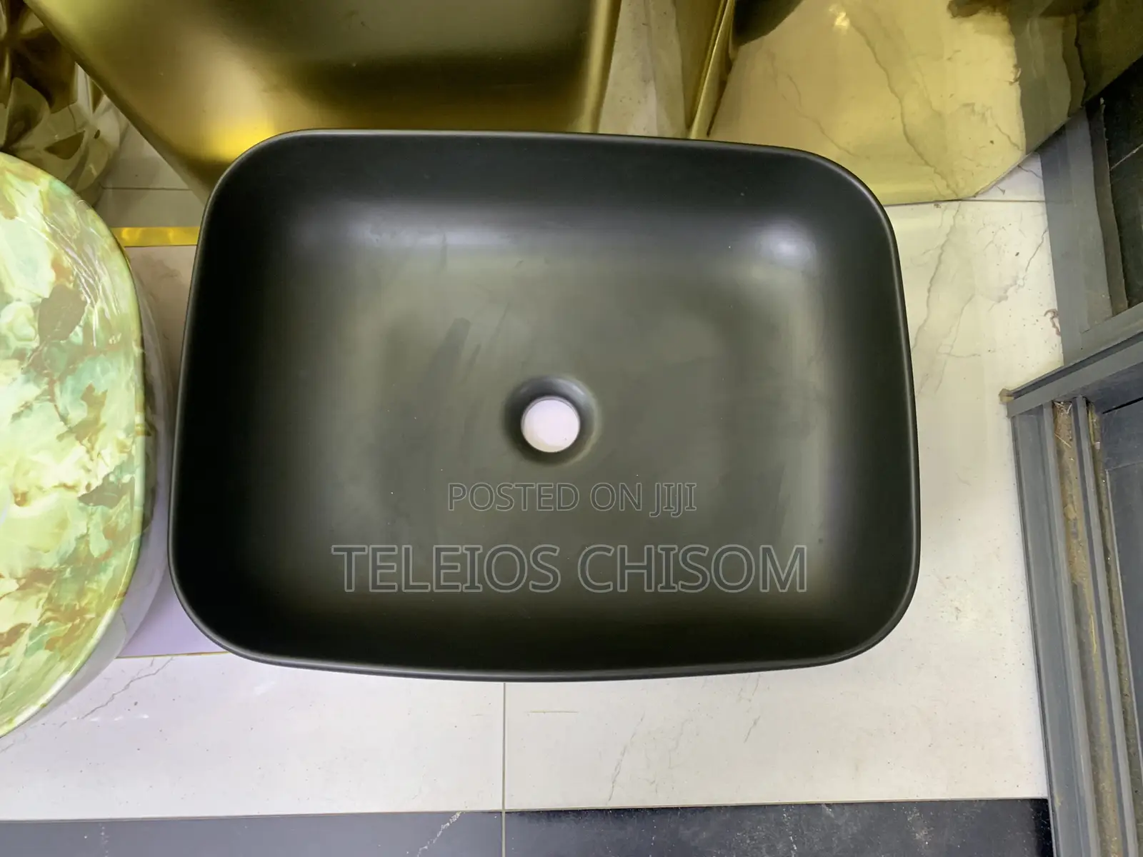 Black Wash Hand Basin for Counter
