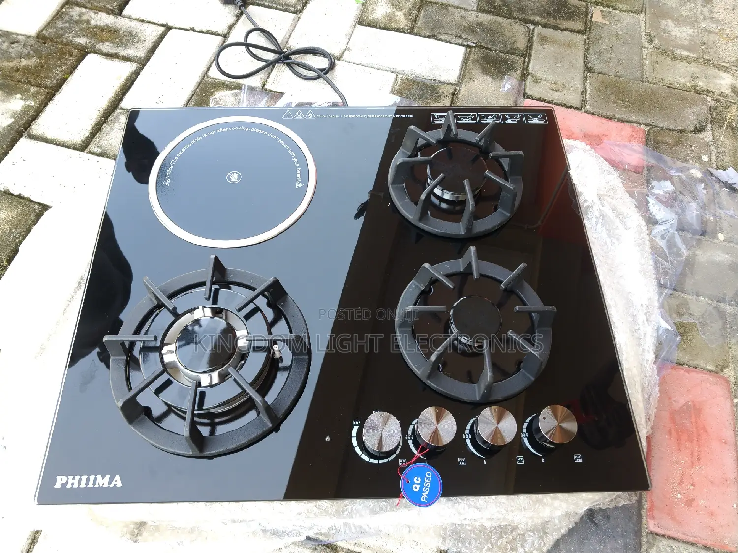 Original Phima Inbuilt Gas Cooker 3 Gas 1 Electric 60x60cm