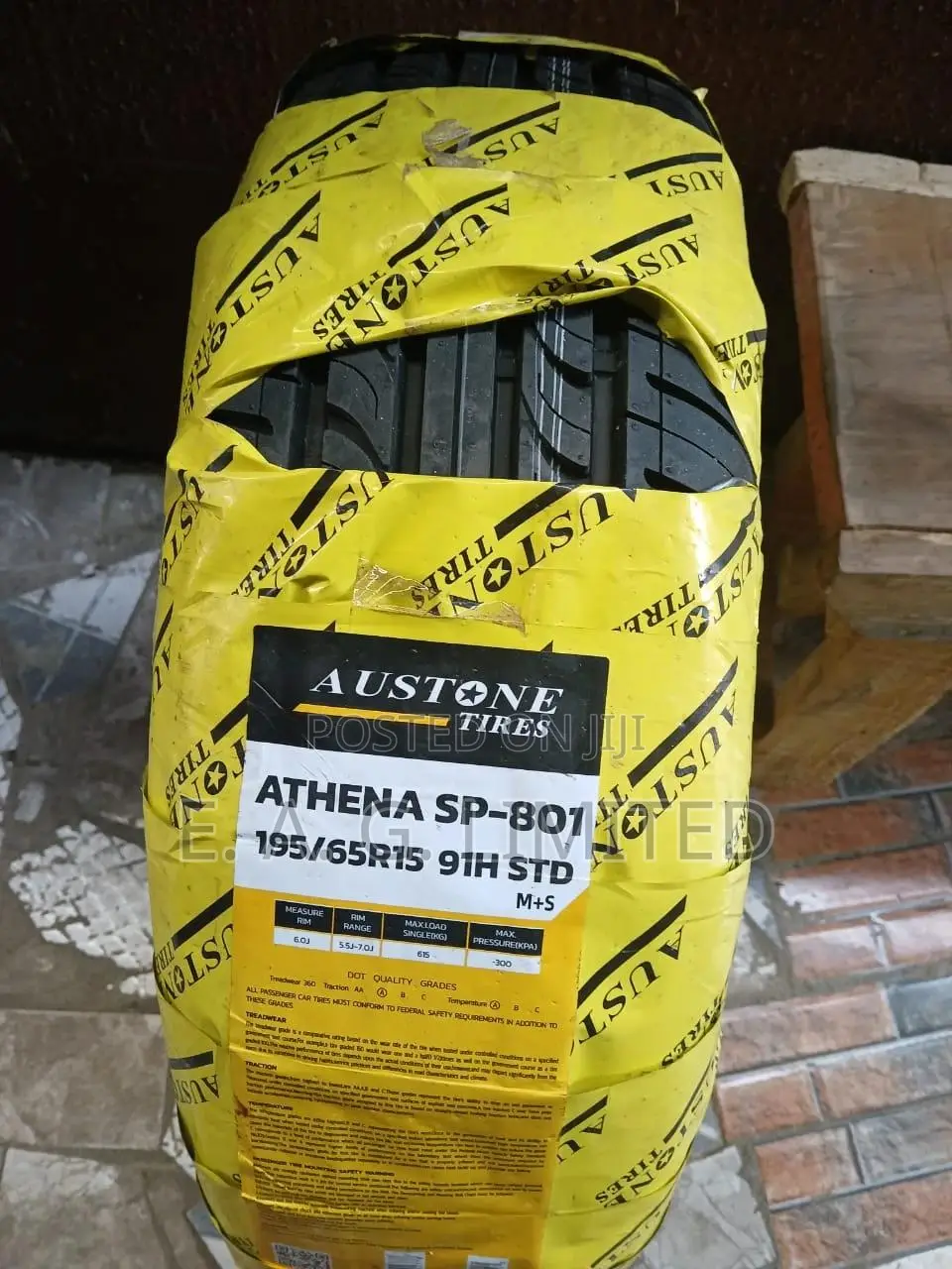 Original Quality AUSTONE TYRES 195/65 R15.