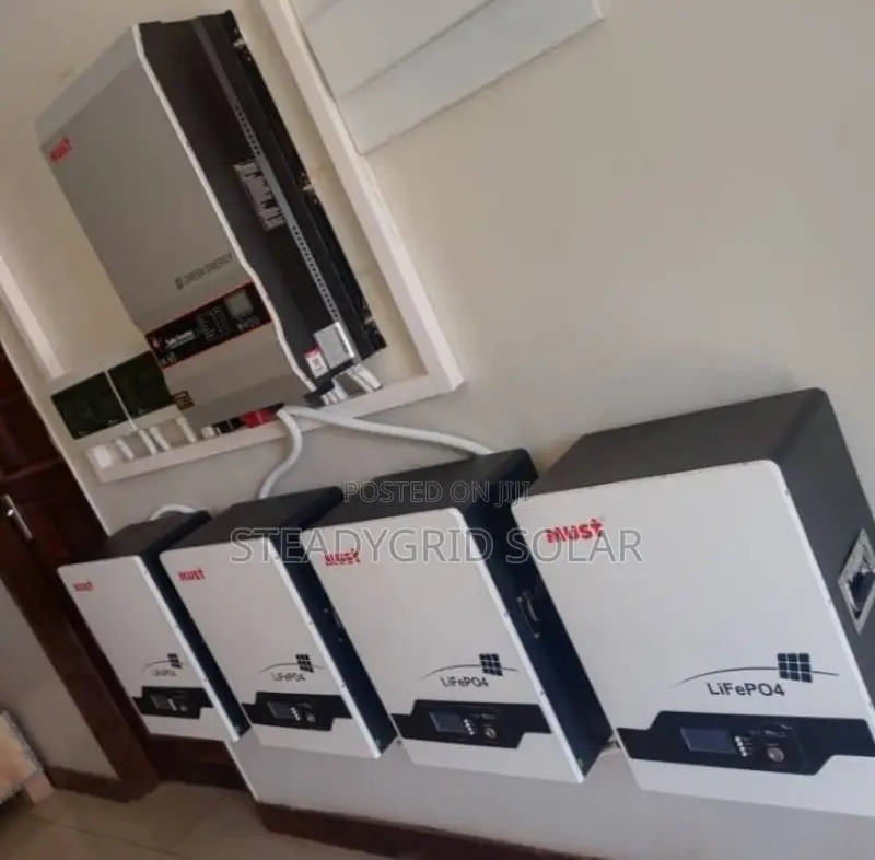 Neatly Installed MUST 10kva/40kwh Inverter and Lithium Batte