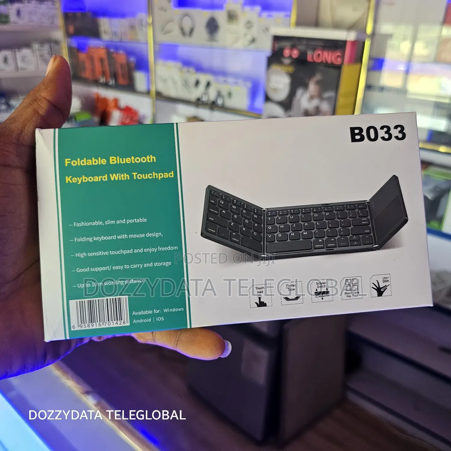 Foldable Bluetooth Keyboard With Touchpad Bo33