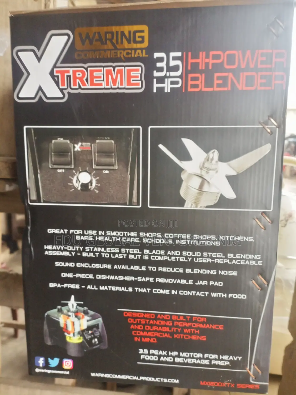 Waring Xtreme Pro 3.5HP Commercial Heavy Duty Blender