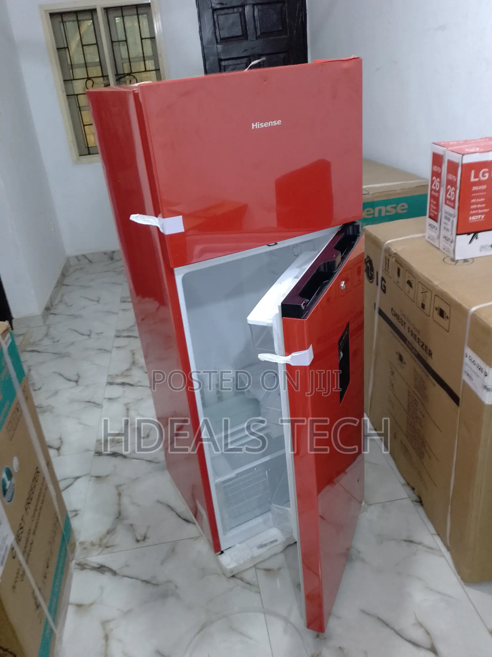Hisense Refrigerator 204L Red With Water Dispenser