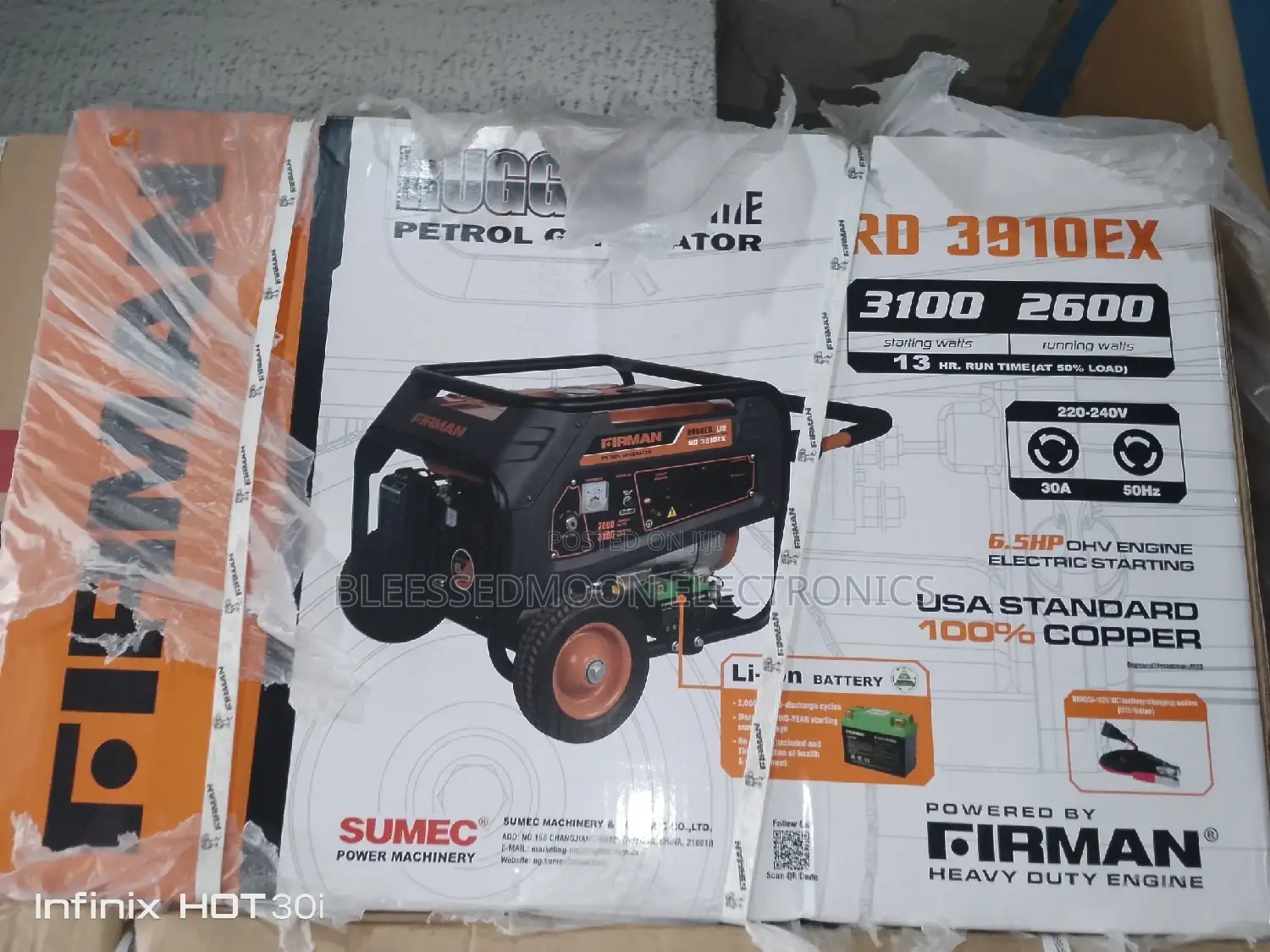 Firman Rugged Line Generator 100 Percent Cooper Coil 2 Yrs W