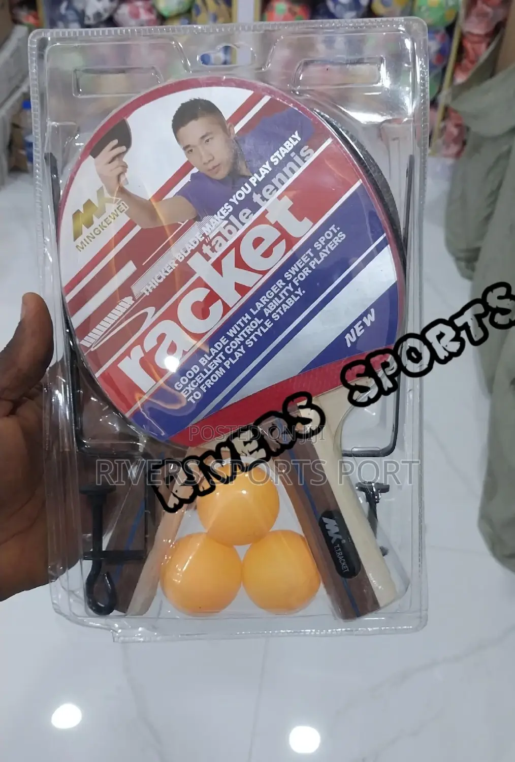 Mingkewei Quality Table Tennis Bat/Racket Set With Net Post