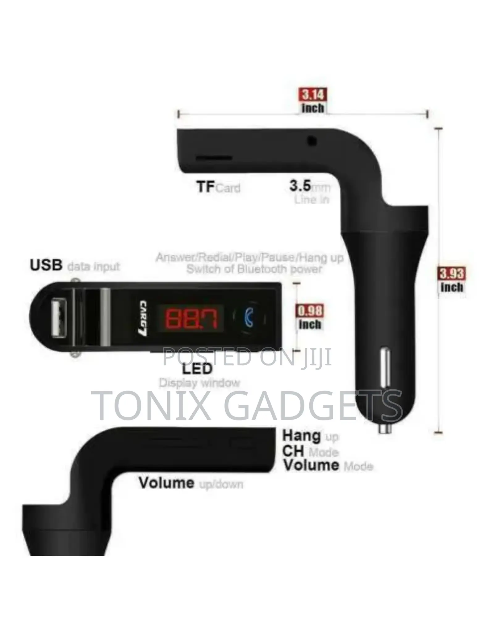 Car Charger With Bluetooth MP