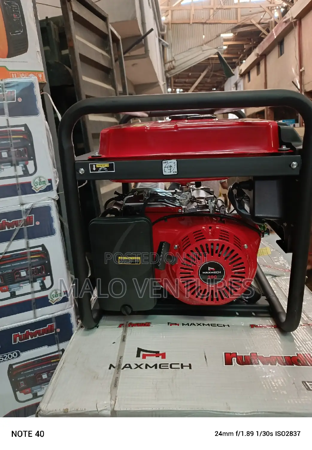 Maxmech Petrol Generator 100% Copper, Key Start And Tyres