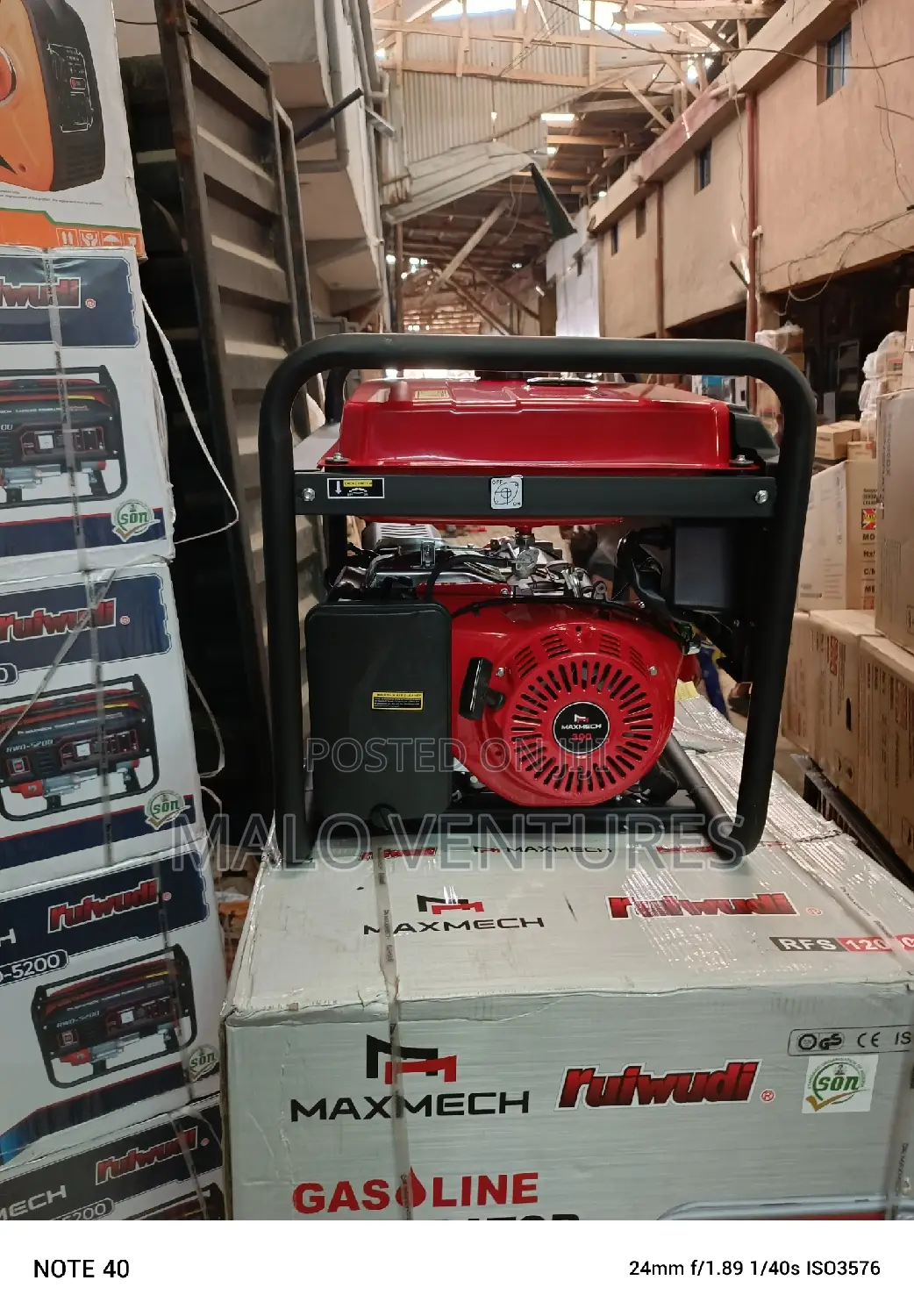 Maxmech Petrol Generator 100% Copper, Key Start And Tyres