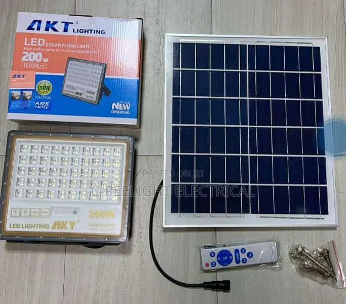 Original 200w Solar Flood Light AKT Separate Panel