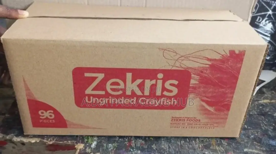 Neatl and Sturdy Carton Box With Red Printings
