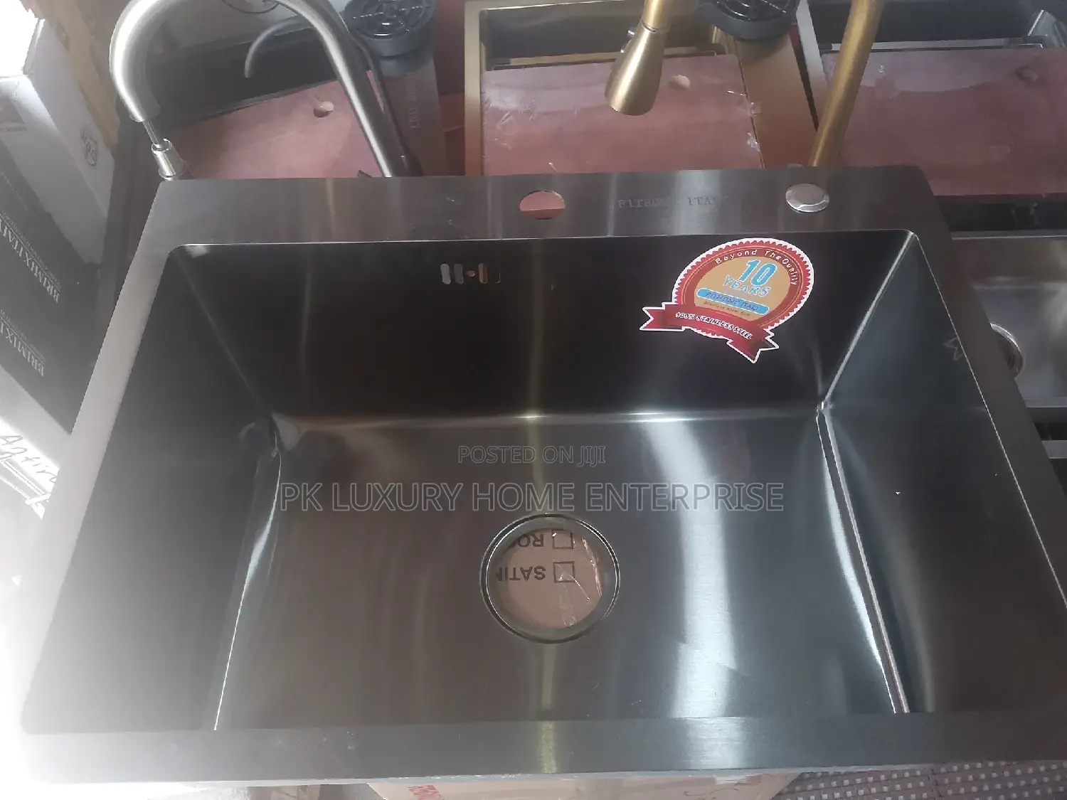 Black Single Bowl Sink