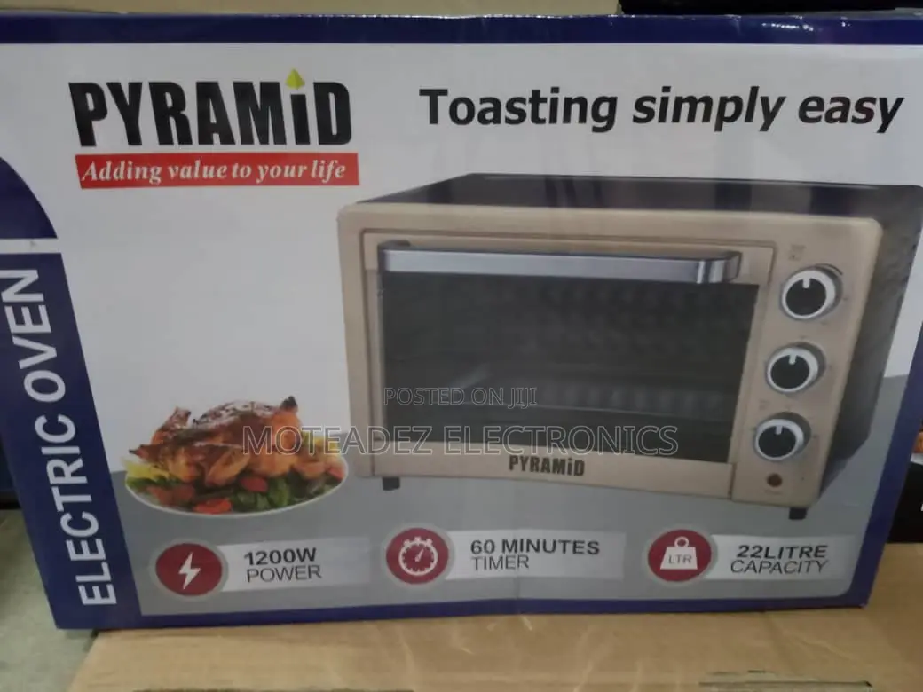 Pyramid 22L - 1200w Electric Oven, Toaster With Grill Functn