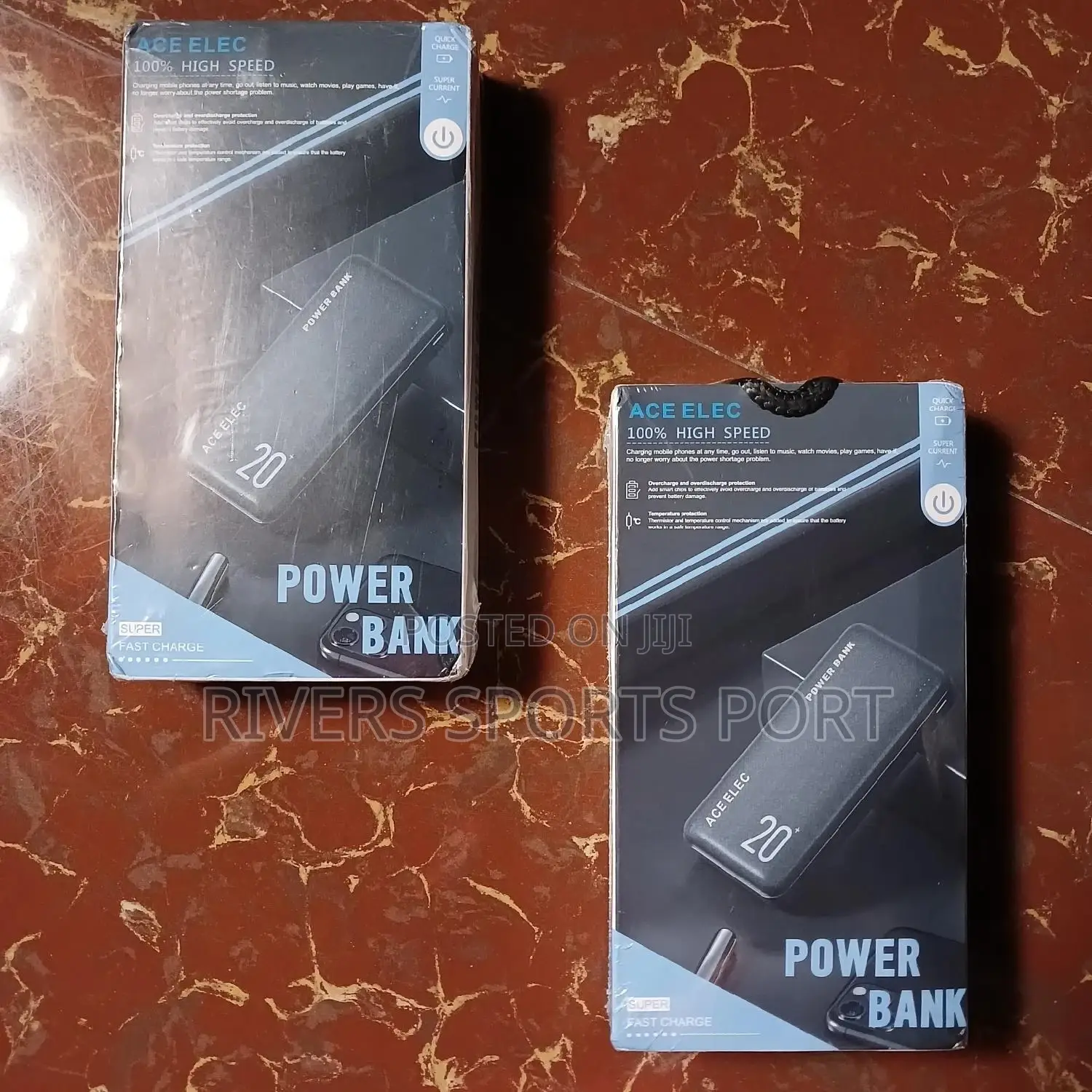 Brand New 20000 Mah Utra Slim Portable Power Bank With Cord