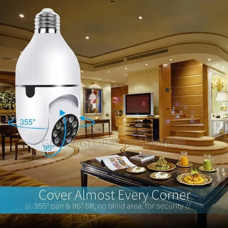 360 Degree Panoramic Wireless Auto Tracking Bulb PTZ Wifi Ca