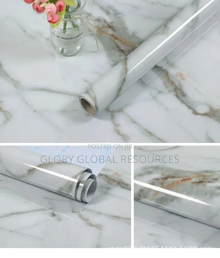 3D Marble Designed Kitchen/Wardrobe Wallpaper/Sticker (60cm