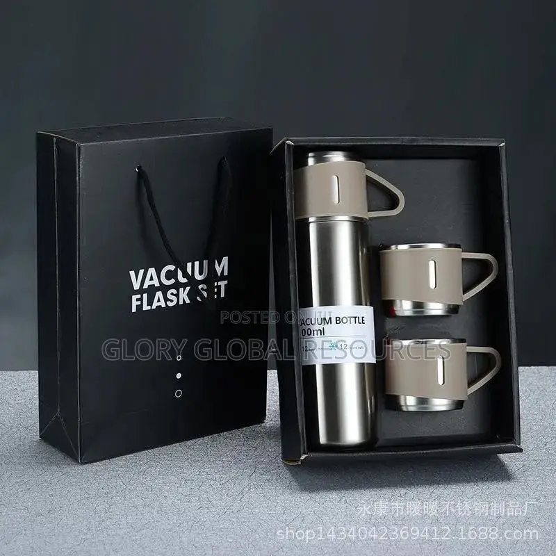 3in1 VACUUM FLASK SET (Comes With a Fancy Carrier Bag as See