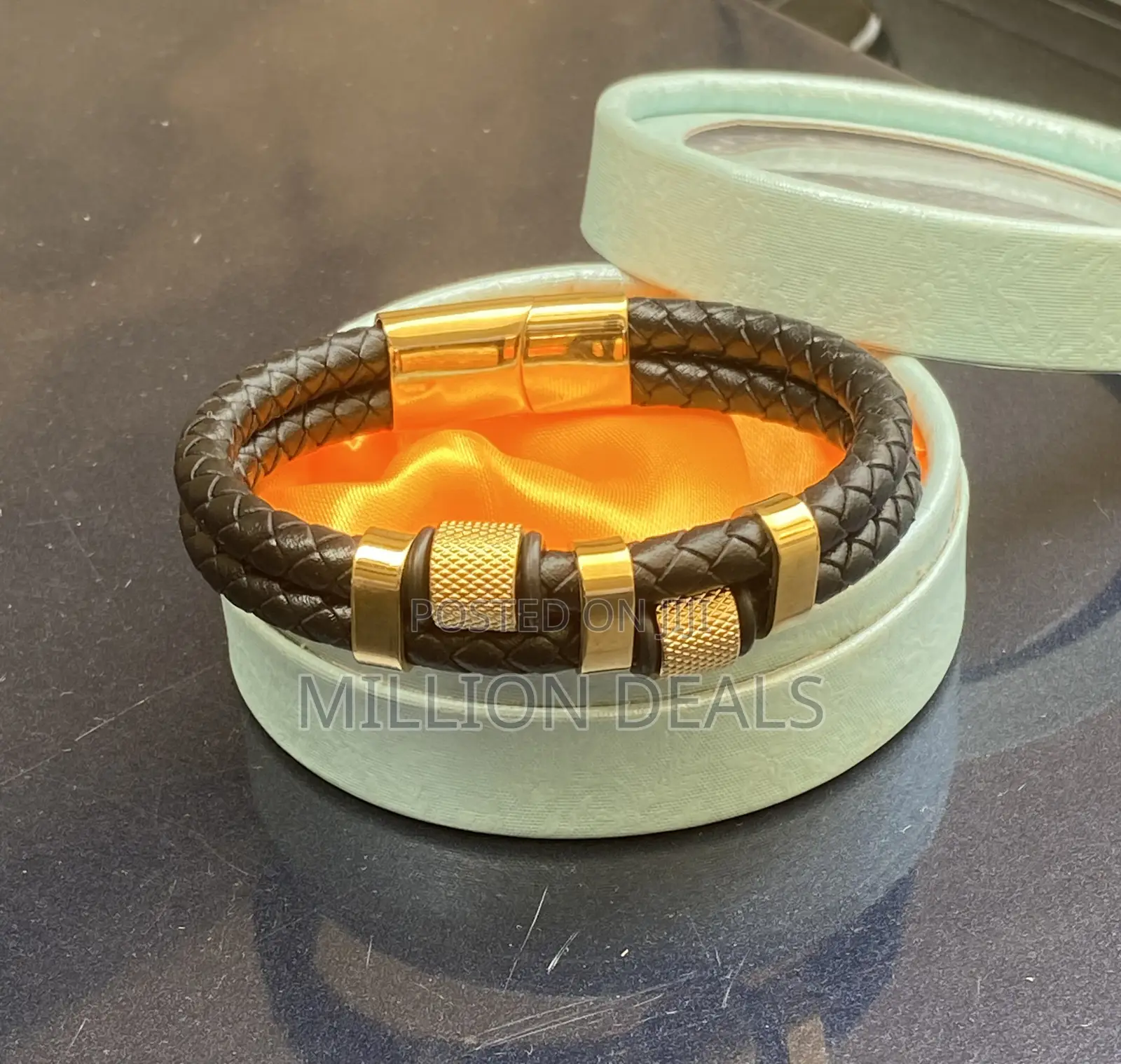 Stylish Multi Level Men’S Leather Bracelet