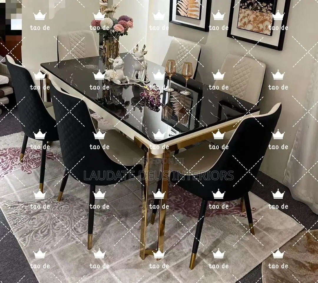 New Imported Classic Marble Top Dining Set
