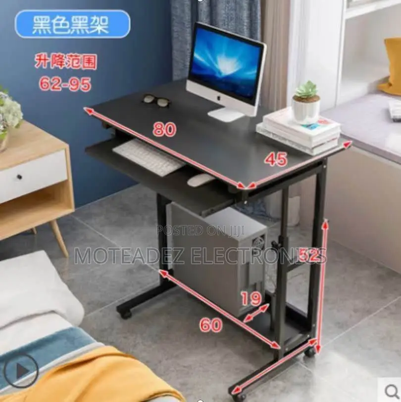 Adjustable Big Size (80cm) Bedside Laptop Table With Drawer