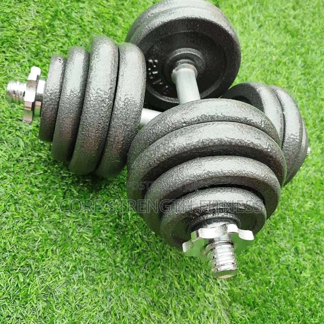 Pair of 15kg Adjustable Dumbbell Set (30kg Total Weights)