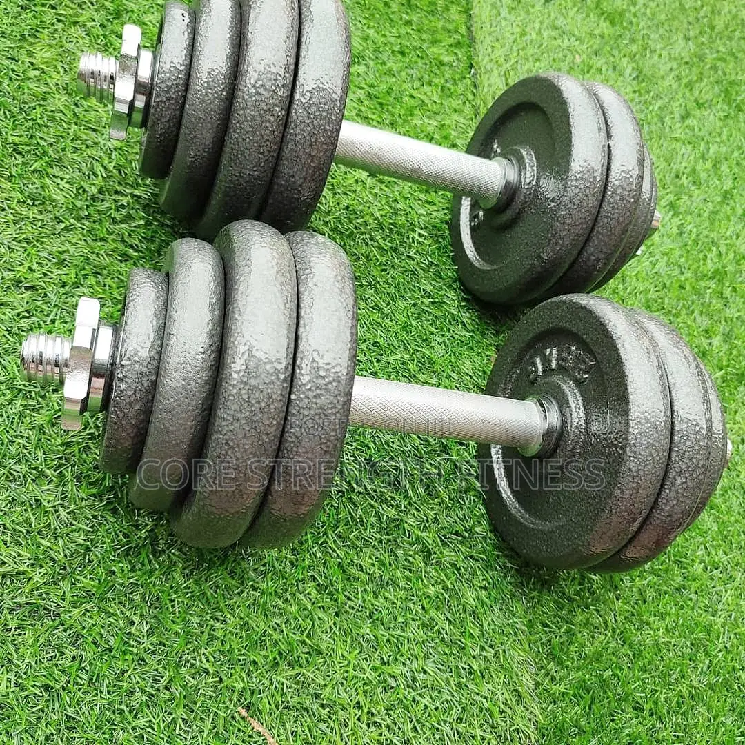 Pair of 15kg Adjustable Dumbbell Set (30kg Total Weights)