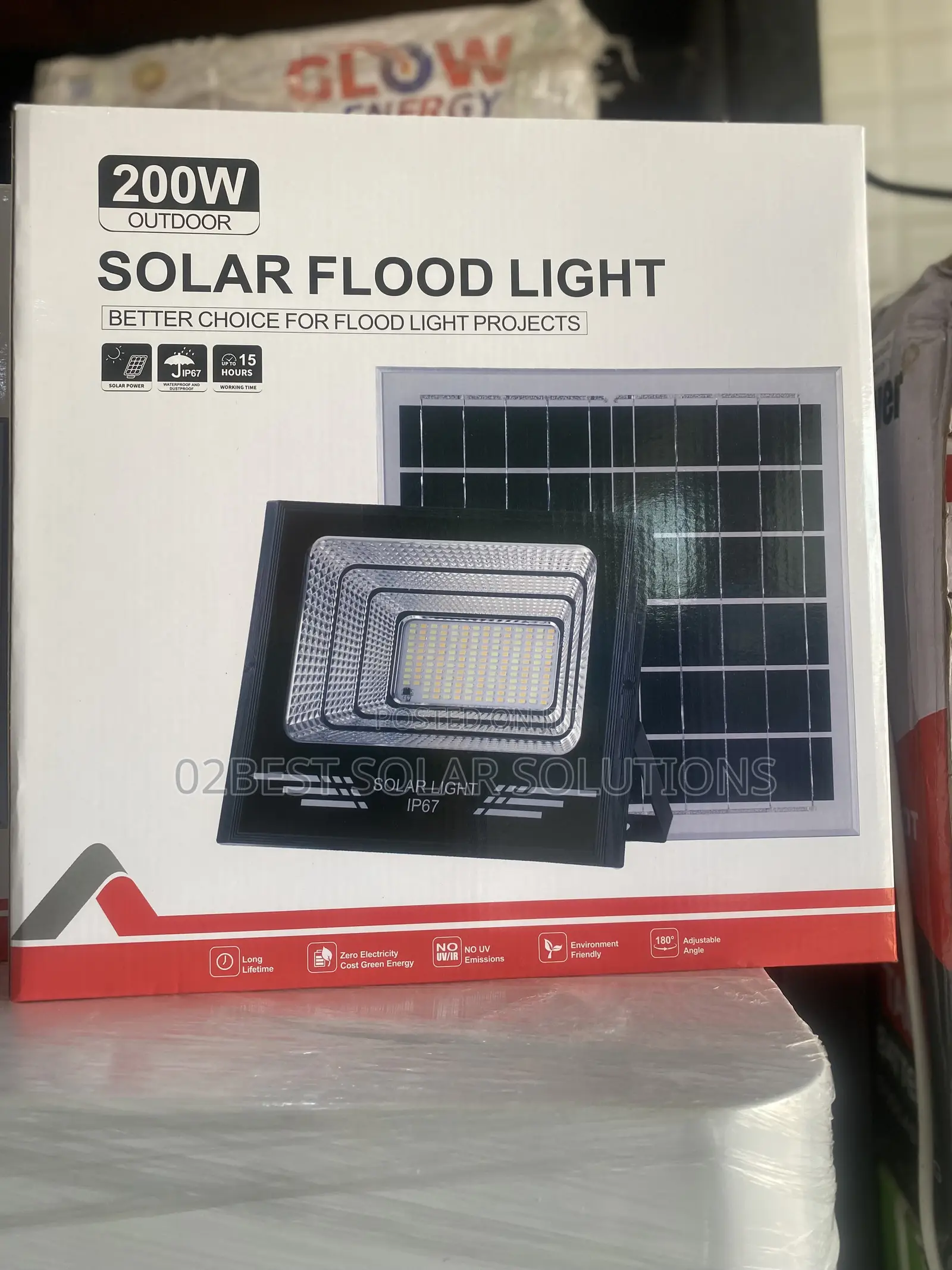 48hrs Cafini Solar Flood Light 200W