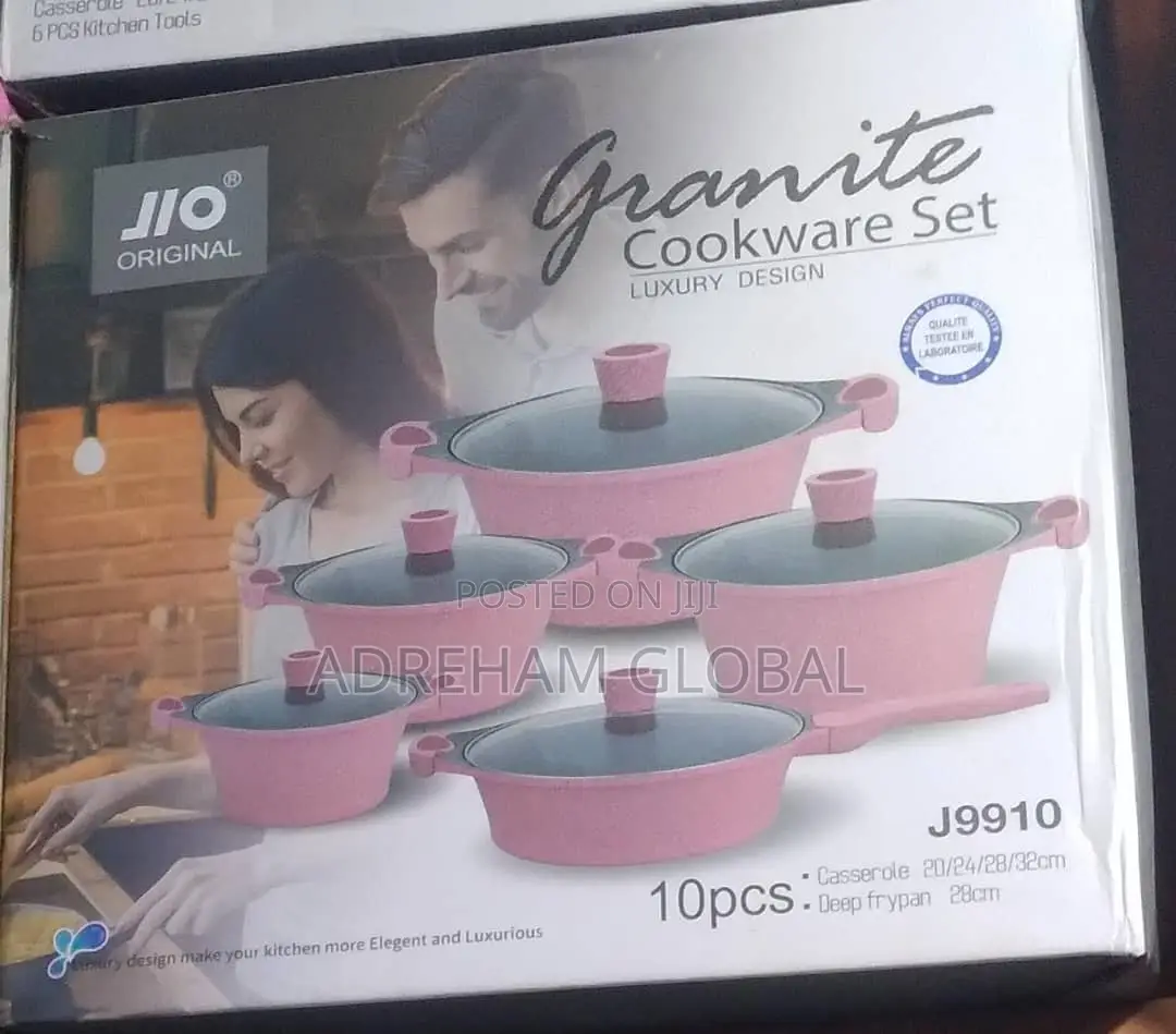 10pcs Jio Granite Cookware Pot Set, Luxury Design